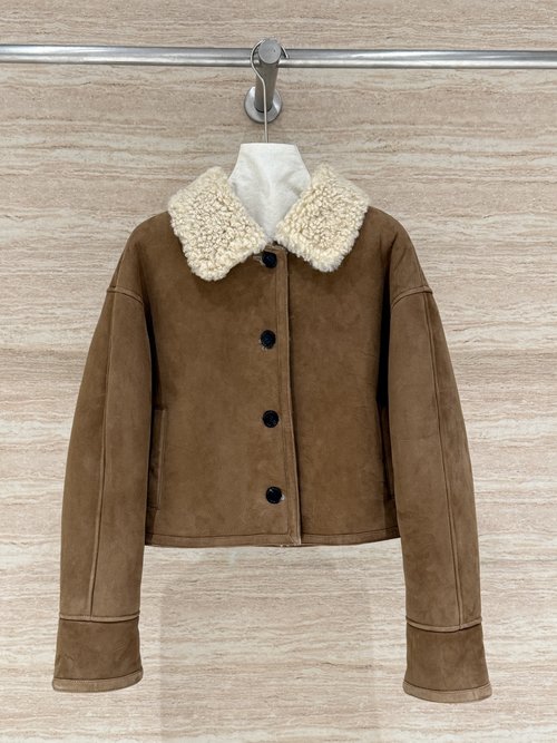 Loewe New Suede Fur-Integrated Coat with Vintage Appeal