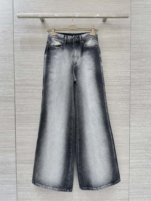 Dior Stone-Washed Cotton Straight-Leg Jeans with Fashionable Wash