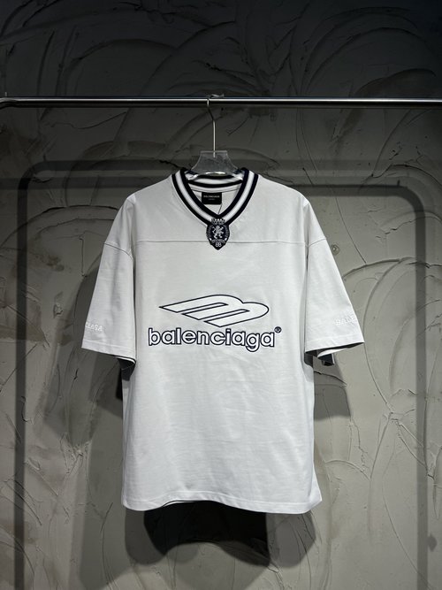 Balenciaga Football Collection Embroidered Short-sleeve Jersey in Three Colors