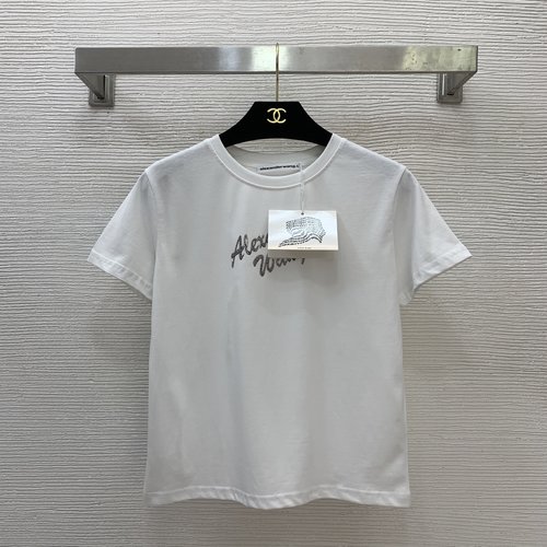 Alexander Wang High-end Custom Short-sleeve T-shirt with Letter Logo