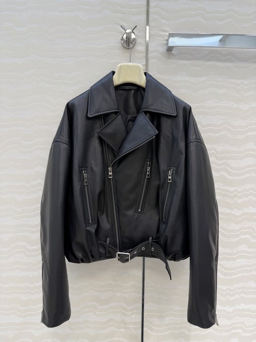 Loewe Genuine Lambskin Down Jacket with Collar, Sophisticated and Versatile