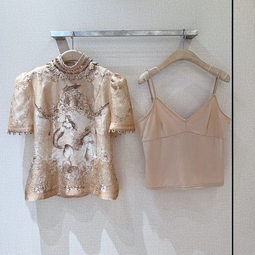 Zimmermann Mermaid - Patterned Dress with Beaded and Ruffled Details