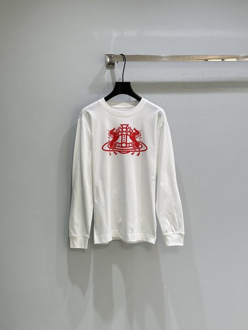 Vivienne Westhood Cotton Long-Sleeve T-Shirt with Striking Black Print