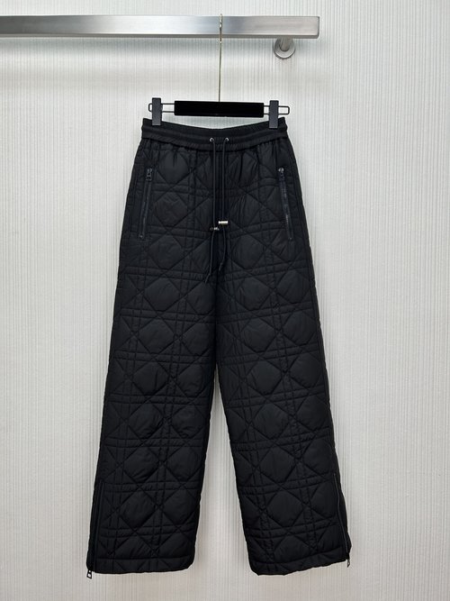 Dior New Classic Cotton Pants with Zipper Cuffs