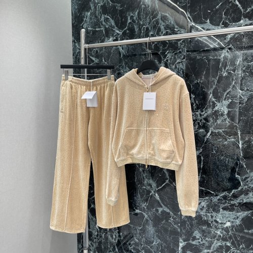 Alexander Wang Velvet Wide-Leg Pants with Rhinestones: Comfortable and Stylish Attire