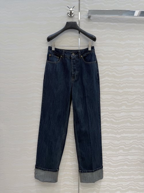 Miu Miu Retro Cowboy Straight-Leg Cotton Pants, Versatile Look