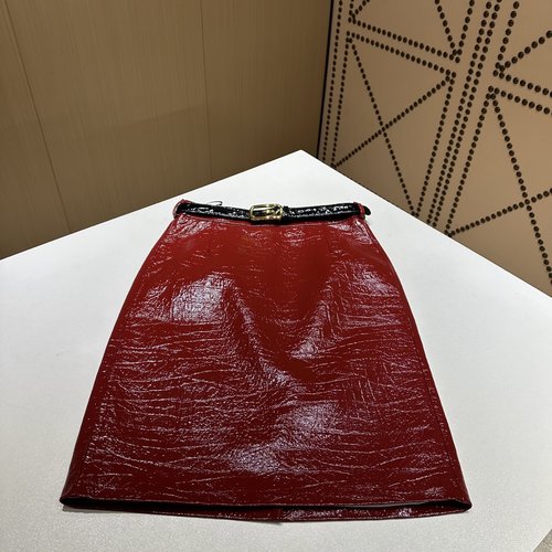 Gucci Leather Skirt with Custom South African Leather