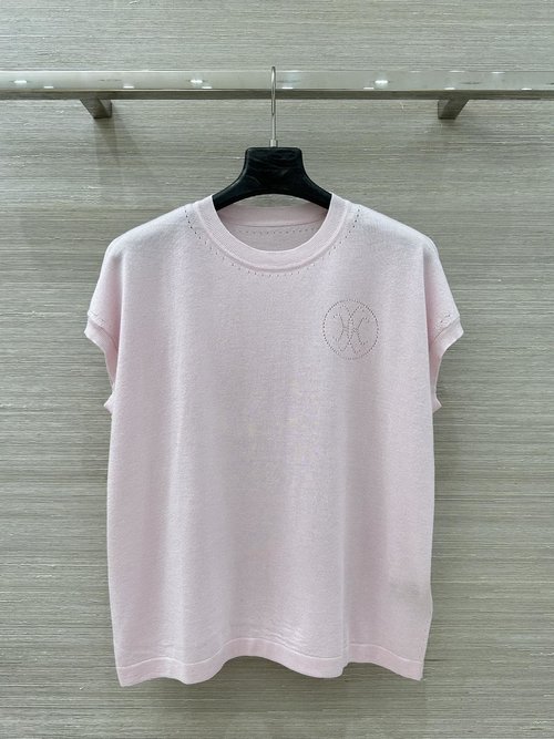 Hermes H-pattern Knitted Top in Imported Cashmere-wool Blend