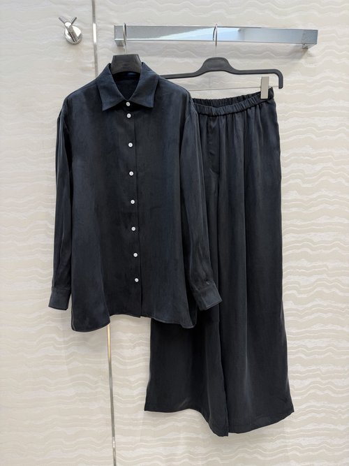 The Row Ammonia Silk Shirt Set for Elegant Look