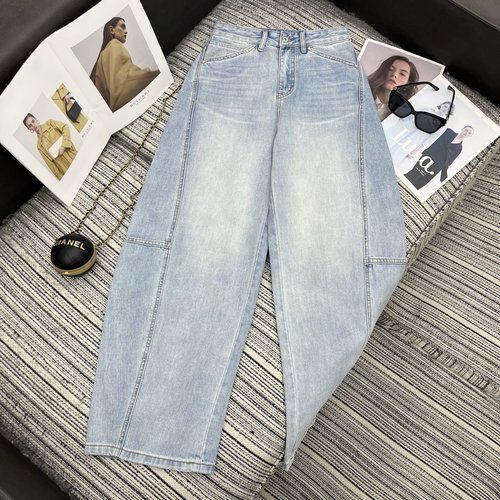 Alexander Wang Jeans with Embroidered Letters and Rhinestones