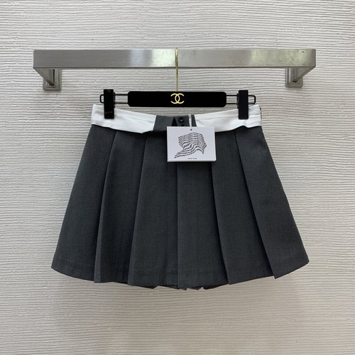 Alexander Wang Customized Fake Two-Piece High-Waist Skort with Pleats