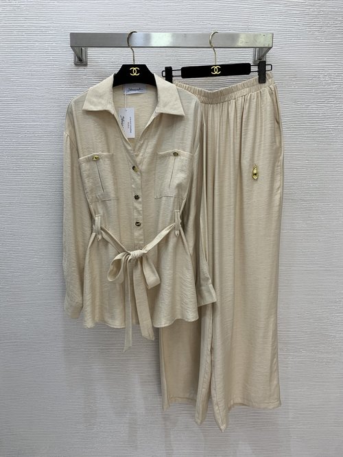 Schiaparelli European Casual Two-piece Set with Custom Linen