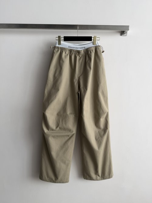 Loro Piana Loose Work Pants with Drawstring, Breathable