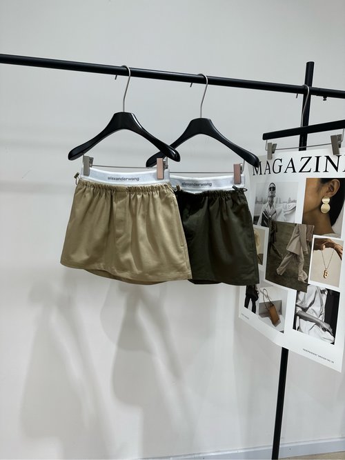 Alexander Wang Military Style Work Skirt with Brand Webbing