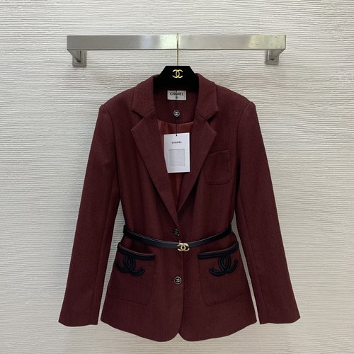 Chanel High-End Tweed Wind Suit Jacket with Double-C Pockets