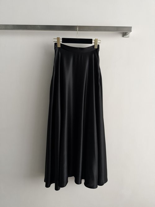 Loro Piana Versatile Black Acetate Skirt for Multiple Styles