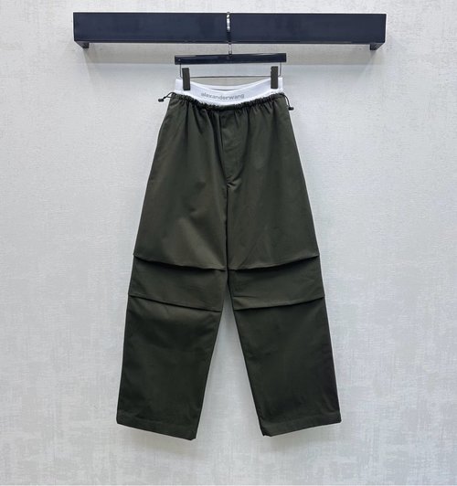 Alexander Wang High - Waisted Letter Webbing Trousers with Iconic Logo