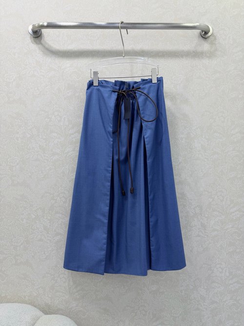 Prada Lace Waistband Ruffled Midi Skirt, Sophisticated Office