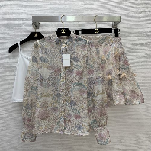 Zimmermann Floral Print 3-piece Suit with Beading and Tassel