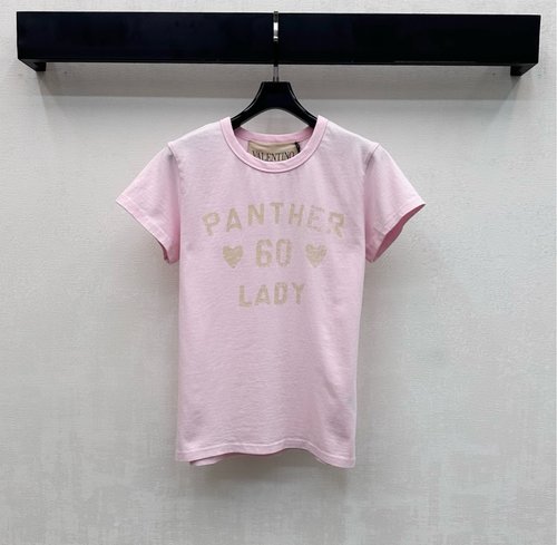 Valentino Customized Cotton Round Neck Logo T-Shirt