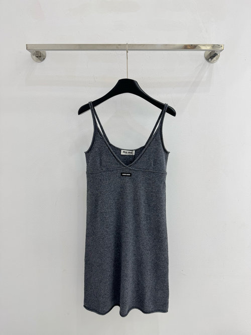 Miu Miu Soft Elastic V-neck Thin Shoulder Strap Sling