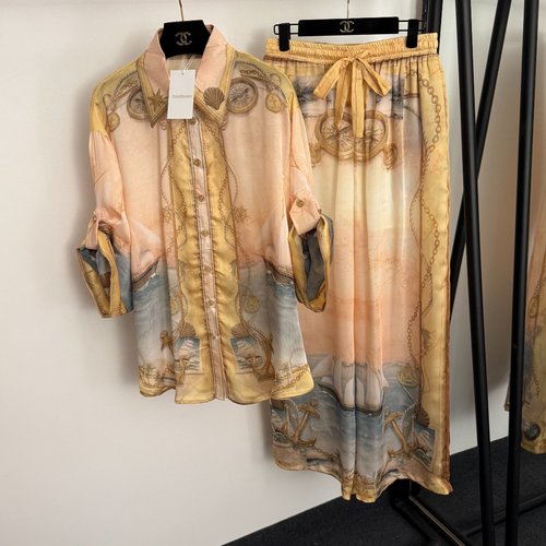 Zimmermann Sailboat Print Suit with Customized Buttons