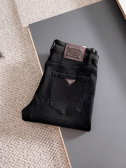 Prada High - end Jeans with Imported Elastic Fabric