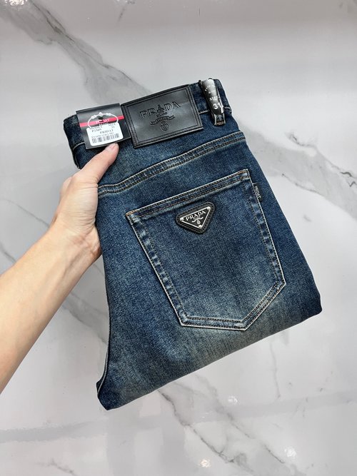 Prada Premium Customized Jeans with Exquisite Craftsmanship