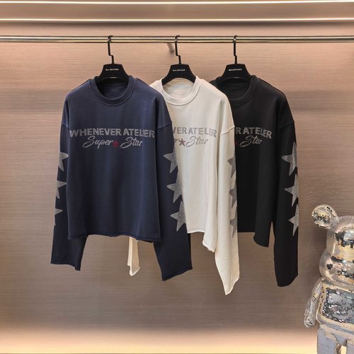 Versace Star Rhinestone Long - Sleeve Pullover