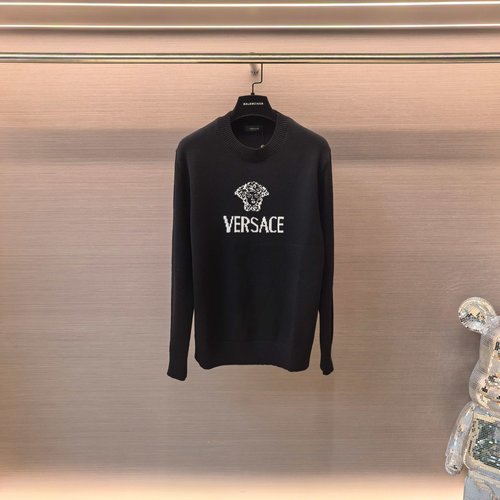 Versace Classic Round-Neck Wool Blend Sweater