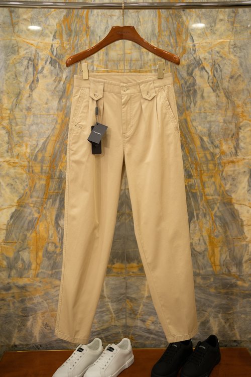 Dolce & Gabbana Italian Design Mid-Rise Tapered Casual Trousers