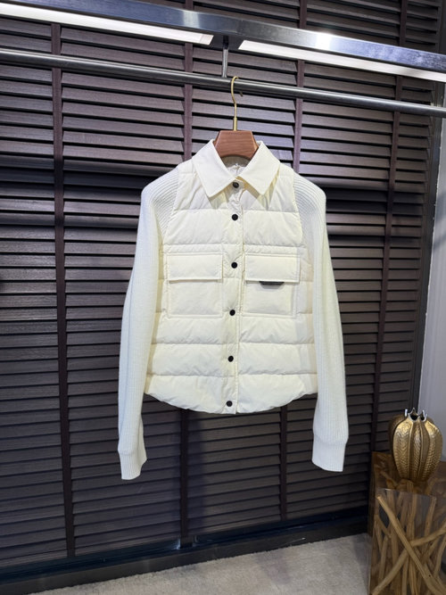 Loewe Knitted and Down Spliced Stylish Jacket