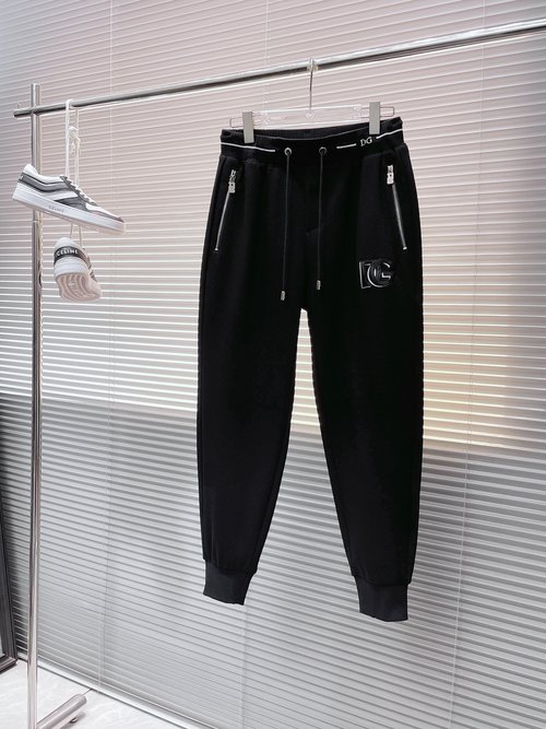 Dolce & Gabbana Classic Logo Casual Pants with Custom Fabric