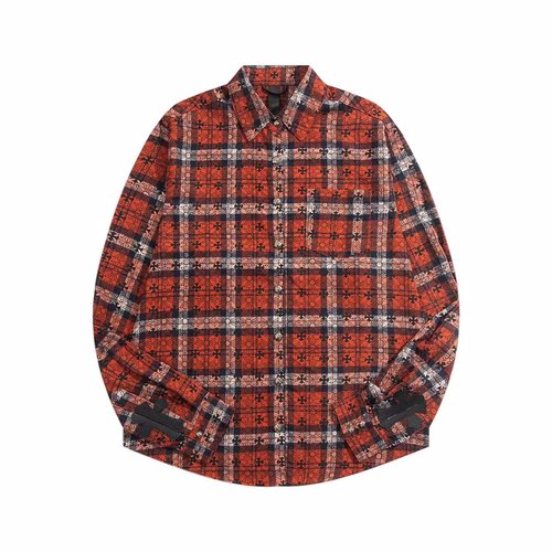 Loewe Metal Checked Shirt with Leather Embossed Logo