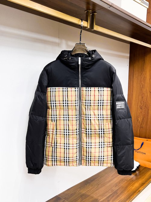 Burberry Premium 90 Down Feather Jacket with Logo & Colorful Design