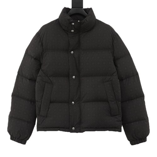 Chrome Hearts Waterproof Jacquard Down Jacket for Warmth