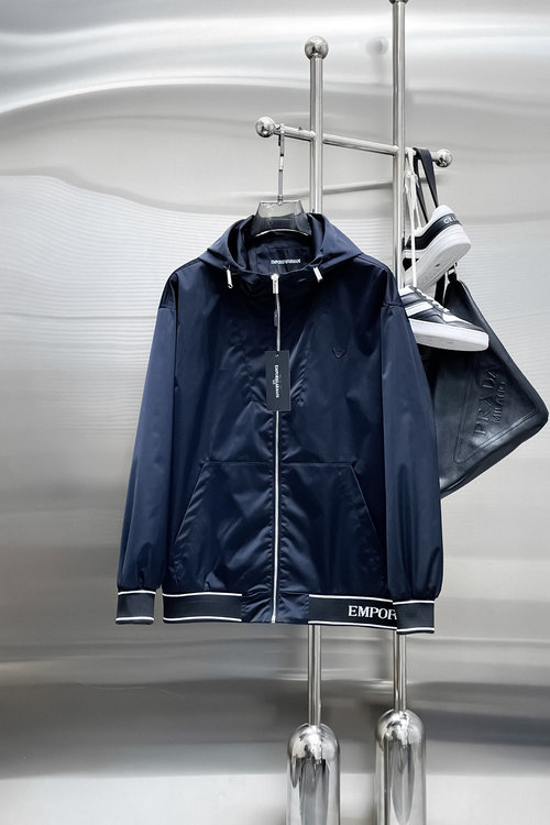 Armani High-Quality Breathable and Comfortable Jacket with Brand Elements