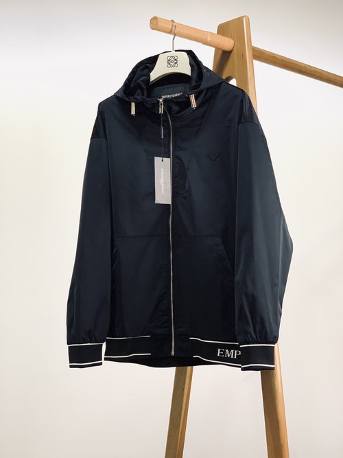 Armani Hooded Jacket for All Occasions, Two Colors