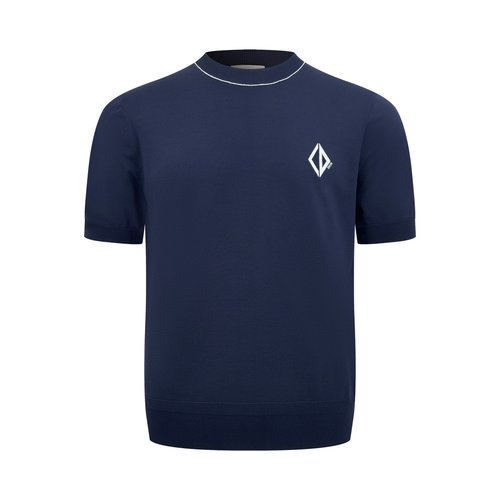Dior Embroidered Knit Short Sleeve with Logo