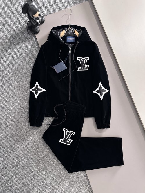 Louis Vuitton Premium Spliced Hooded Zipper Suit