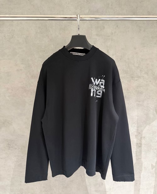 Alexander Wang Heavyweight Hand-Painted Long Sleeve T-Shirt in 3 Colors
