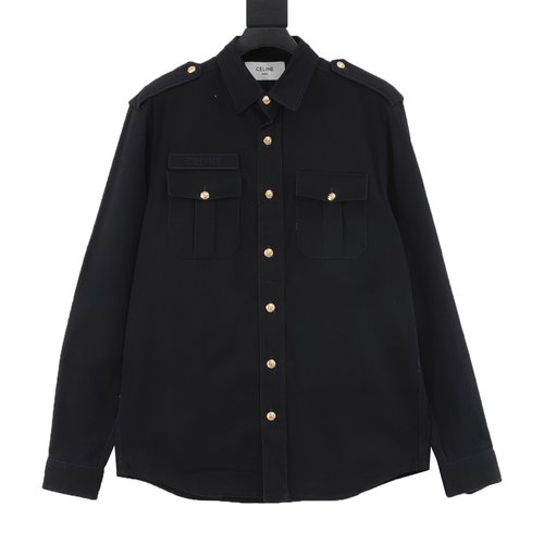 Celine Gilded Shirt Coat with Exquisite Craftsmanship