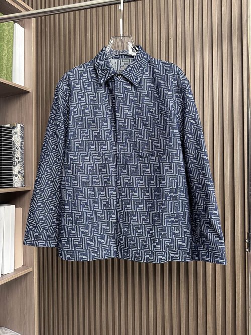 Fendi Italian Imported Denim Jacket with Double F Logo