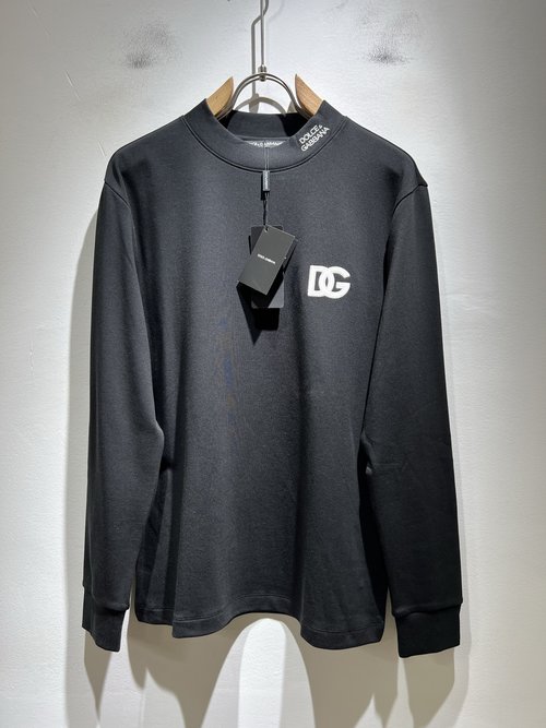 Dolce & Gabbana Cotton Long-Sleeve T-Shirt with Logo Embroidery