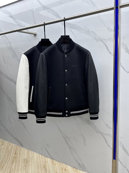 Givenchy Stylish Baseball Collar Casual Jacket