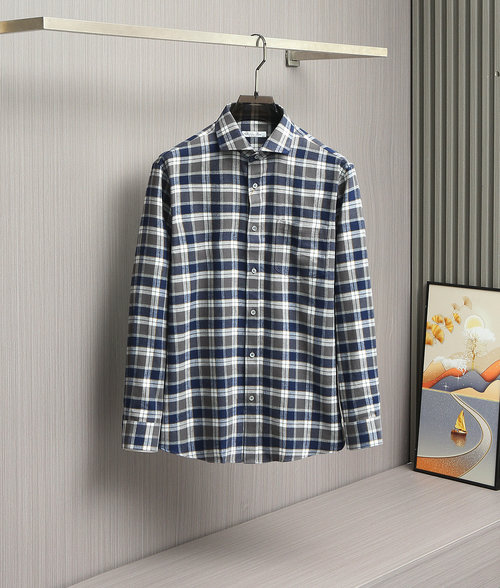 Loro Piana Wrinkle-Resistant Long-Sleeved Shirt with Comfortable Fit