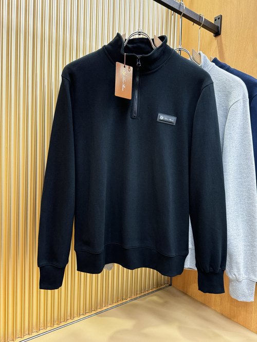 Loro Piana Long-Sleeved Sweatshirt, Classic Logo Design