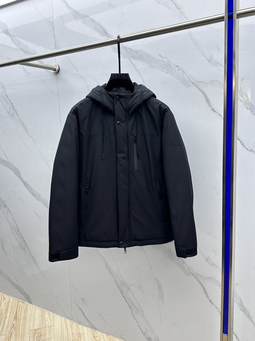 Zegna Fashionable Down Jacket with Non-Detachable Hood