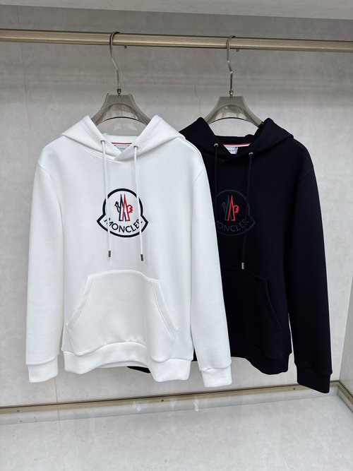 Moncler Fashionable Unisex Cotton Hoodie with Logo