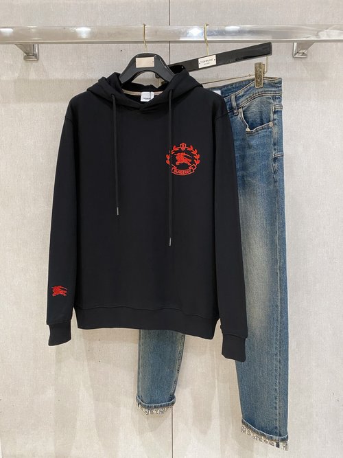 Burberry Top-Quality Hooded Sweatshirt with Embroidery